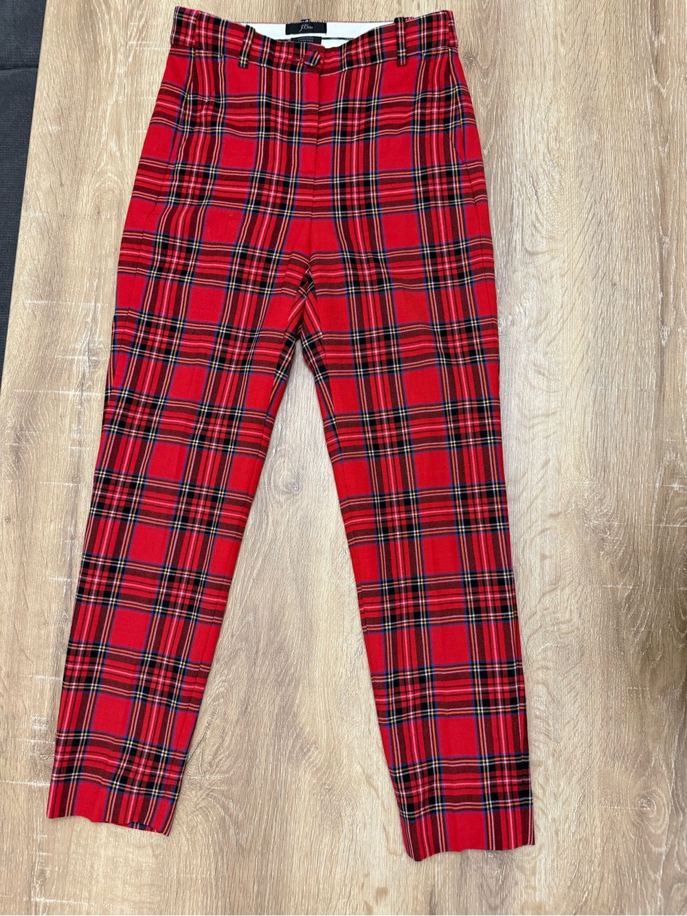 J. Crew Red Tartan Plaid Trousers